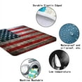 thumbnail image 5 of American Flag Square Fitted Tablecloth, Flag Textured US Backdrop Table Covers, Fits 36x36 in Table, Elastic Edge Table Cloth for Outdoor Independence Day Party Banquet Dinner Use, Red Grey, 5 of 6
