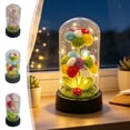 thumbnail image 7 of Handmade Crochet Flower Night Light, LED Knitted Flower Lamp Dome, Warm Glow Bedroom Desktop Decor Gift For Women Mom Girls Birthday, 5.12x2.76x2.76 Inch, 7 of 7
