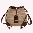 thumbnail image 4 of Bolso Tipo Cubo Cruzado Con Un Hombro Y Empalme PU Tejido A Mano Moderno Y Versátil 1029 (beige), 4 of 9