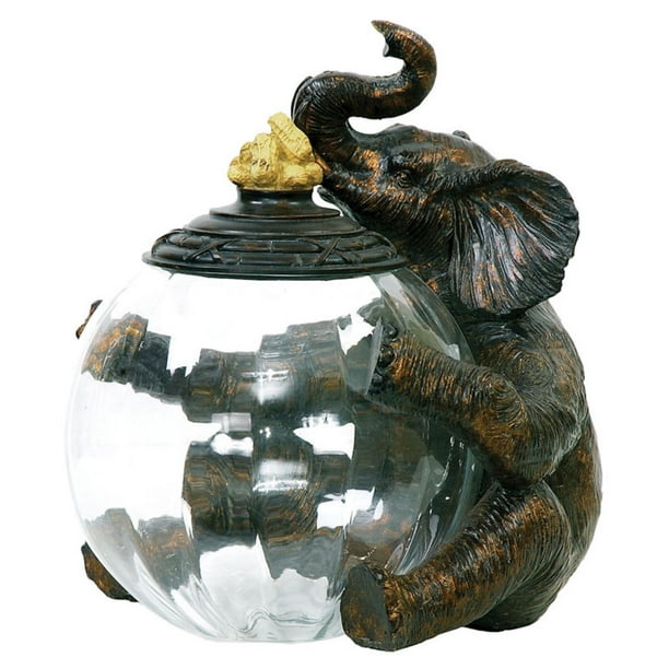Elk Lighting Elephant Glass Storage Jar