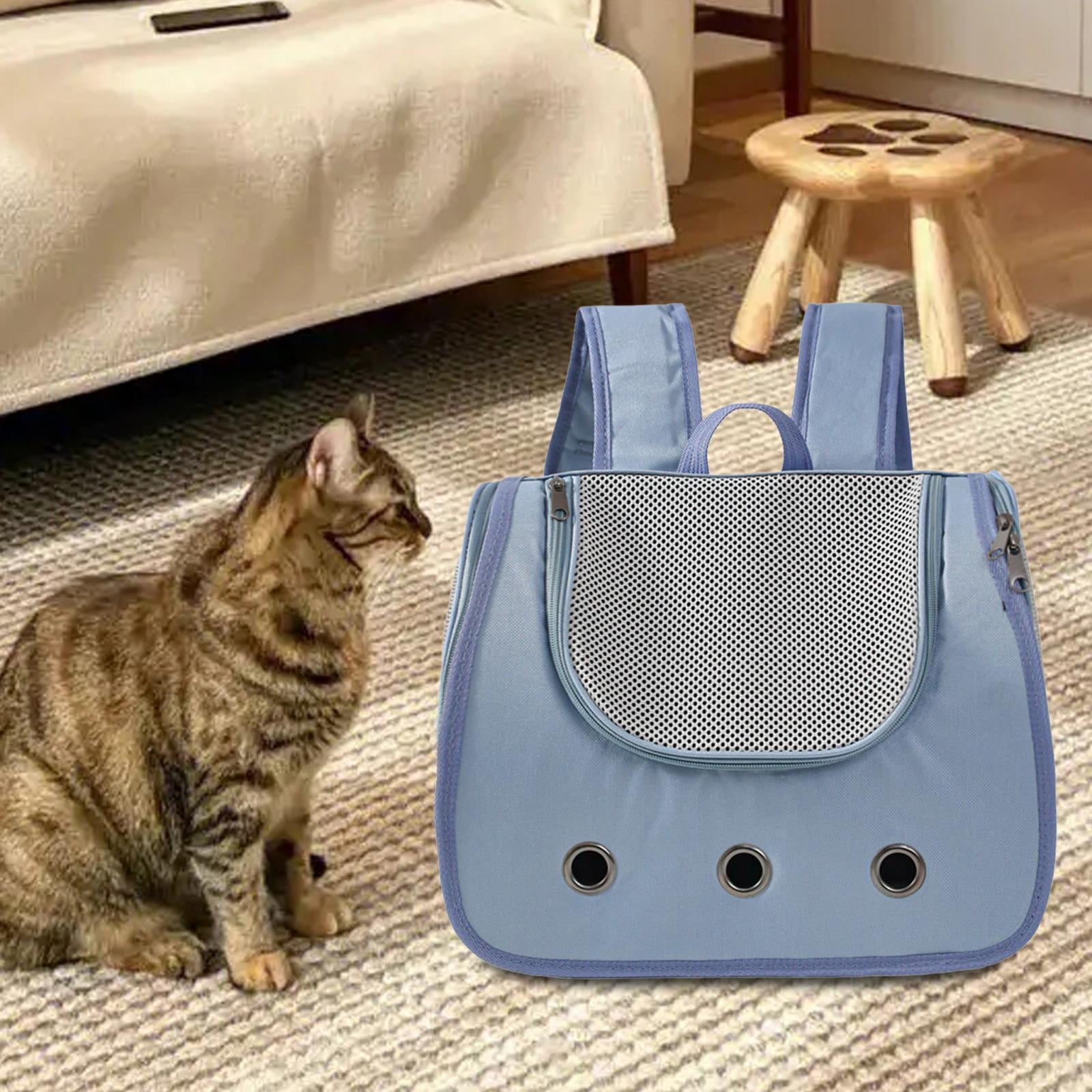 oshhnii Cat Backpack Carrier Comfortable Ventilation Portable Breathable Dog Cat Carrier Blue