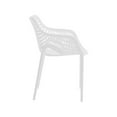 thumbnail image 4 of Meridian Furniture Mykonos White Outdoor Patio Dining Chair (Set of 4), 4 of 7