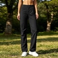 thumbnail image 6 of Hvogkswy Outdoor Hiking Pants Women, Solid Color Straight Leg Cargo Pants Loose Lightweight Casual Breathable Travel Pants with Pockets, 6 of 9