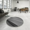 thumbnail image 4 of Ahgly Company Machine Washable Indoor Round Transitional Grey Gray Area Rugs, 3' Round, 4 of 7