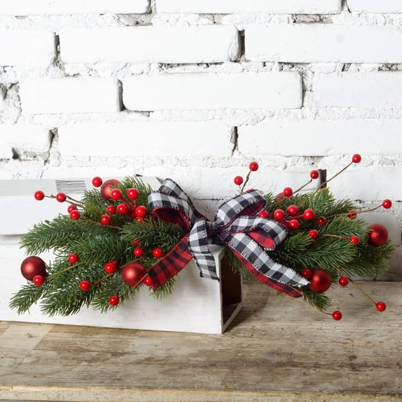 Christmas Decorative Garland Wall Hanging Simulated Green Plants Home Lintel Wall Hanging Festive Felling Arrangement