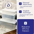 thumbnail image 3 of HOMZ 56-Quart Clear Stackable Plastic Storage Containers, White Lid, 4 Pack, 3 of 9