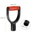 thumbnail image 2 of Uxcell Shovel D Grip Handle 1-1/4""/32mm Inner Dia. ABS Material Spade Snow Shovel for Digging Raking Tool, Red Black, 2 of 6