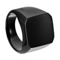 thumbnail image 1 of Anillo cuadrado masculino aleación negra de alta dureza, superficie lisa anillo comercial sólido ANGGREK Anillo cuadrado, 1 of 8