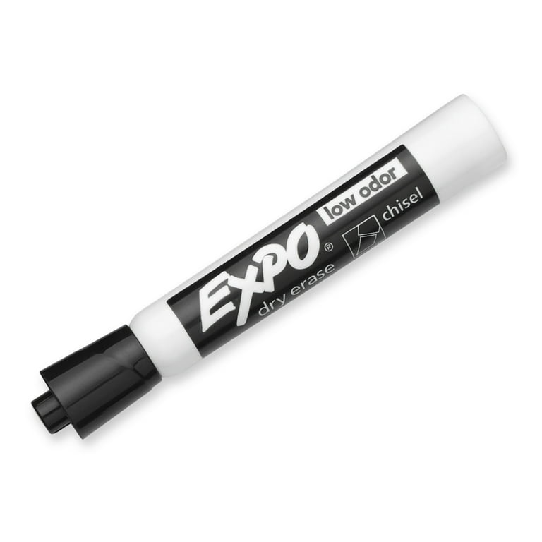 Bulk Pack of 96 Black Dry Erase Markers - Chisel Tip - Low Odor - Perfect  for Sc