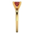 thumbnail image 3 of Clara Pucci 14K Yellow Gold Solid Gold Garnet Solitaire Anniversary Ring for Women - 1 cttw Princess Cut, 3 of 8