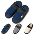 thumbnail image 2 of Daznico Men's Plush Slippers Non- Indoor House Shoes Closed-Toe Soft Warm Cozy Comfortable Flat Sole for Winter Home,Color:Blue,Sizeï¼12, 2 of 9