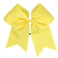 thumbnail image 1 of Chixx Solid Plain Basic Cheer Dance Softball Bows - Bright Yellow, 1 of 1