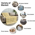 thumbnail image 6 of Throw Blanket for Couch Yellow Buffalo Check Plaid Soft Fleece Flannel Blankets Cozy Lightweight Blanket for Home Sofa Living Room Farmhouse Style Bed Throws 40" x 50", 6 of 9