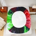thumbnail image 5 of Castle Fairy Racing Car Twin Sheet Sets for Kids Teenagers,Red Green Lightning Bedding, 5 of 7