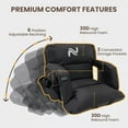 thumbnail image 6 of ABORON 21" Wide Heated Stadium Seat with Back Support - 5.12" Thick Bleacher Chair Cushion, 3 Heat Settings, 6 Reclining Positions, Waterproof & Portable - for Sports Games, Camping, Outdoor Events, 6 of 9