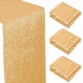 thumbnail image 5 of Baweave [Golden Sequin Table Runner] 5 Pack Golden Sequin Table Runner - Rectangle  12x108”  Machine Woven  Polyester Tablecloth for Graduations  Weddings  Bridal & Baby Showers  Bachelor, 5 of 5