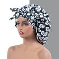 thumbnail image 3 of Gorro de noche de para mujer, gorro de doble capa, gorro para dormir, gorro de salón, cubierta para el cabello, gorro de quimioterapia, gorro de y negro SM SunniMix Gorro de mujer, 3 of 7