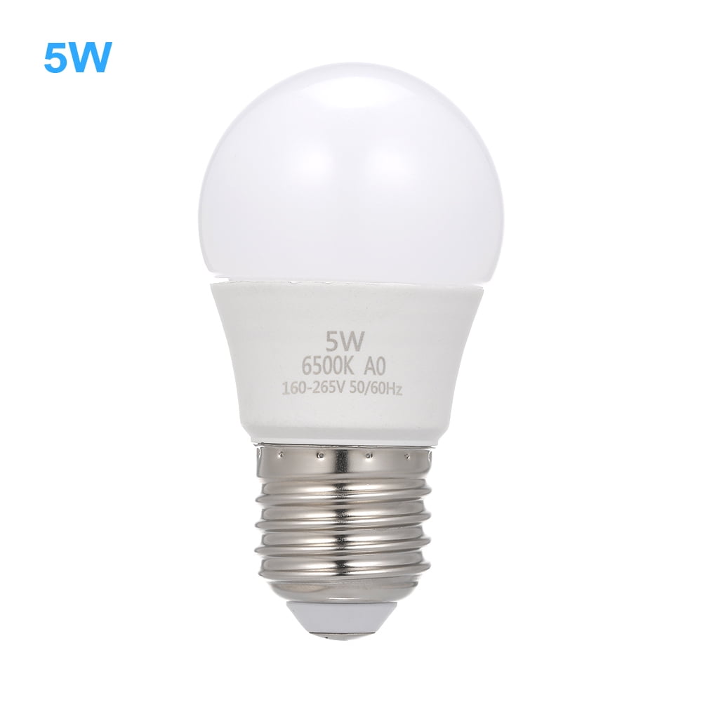 Walmeck AC160-265V LED Bulb A Bubble Plastic Covered Aluminum LED Light Replacement Lamp E26 E27 Bulb 6500K Widely Used in Lighting 