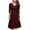 Wine, variant on Babysbule Dresses For Women Stylish Solid Patchwork Skull Lace Splicing 3/4 Sleeve Vintage Party Dress Skirts