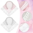 thumbnail image 3 of Triani 2Pcs Lace Headbands for Women Boho Triangle Bandana Turban Fashion Bandana Soft Head Coverings for Teen Girls Hair Styling(White+Pink), 3 of 7