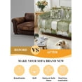 thumbnail image 5 of Sage Green Geometric Couch Cover for 2 Cushion Couch, Modern Abstract Art Botanical Washable Love Seat Sofa Covers Slipcover, Throw Sofa Covers for Pets, Furniture Protector 71"x102", 5 of 9