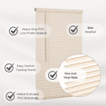 thumbnail image 2 of Lotus & Windoware Cordless 1" Vinyl Mini Blind Light Filtering Horizontal Blind,  29" Width x 60" Length, Alabaster, Smooth, 2 of 6