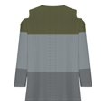 thumbnail image 4 of RXIRUCGD Blouse Décontractée à Rayures à Manches Courtes pour Femmes, Vert Armée, Taille: L, 4 of 5