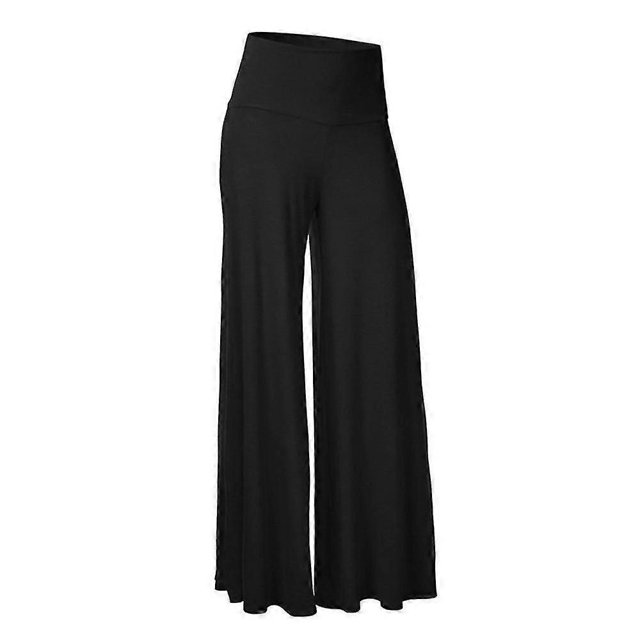 Women's Fit Flare Plain Yoga Pants Soft Breathable Casual Full Length Pants Summer Sports Gym Dance Trousers
