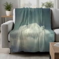 thumbnail image 2 of Abstract Starry Sky Blanket Soft Cozy Warm Twin Blanket for Bed, Plush Fuzzy Flannel Fleece Blankets for Sofa, Modern Vintage Clouds Night Sky Throw Blankets for Couch, Gifts for Men, 60"x80", 2 of 9