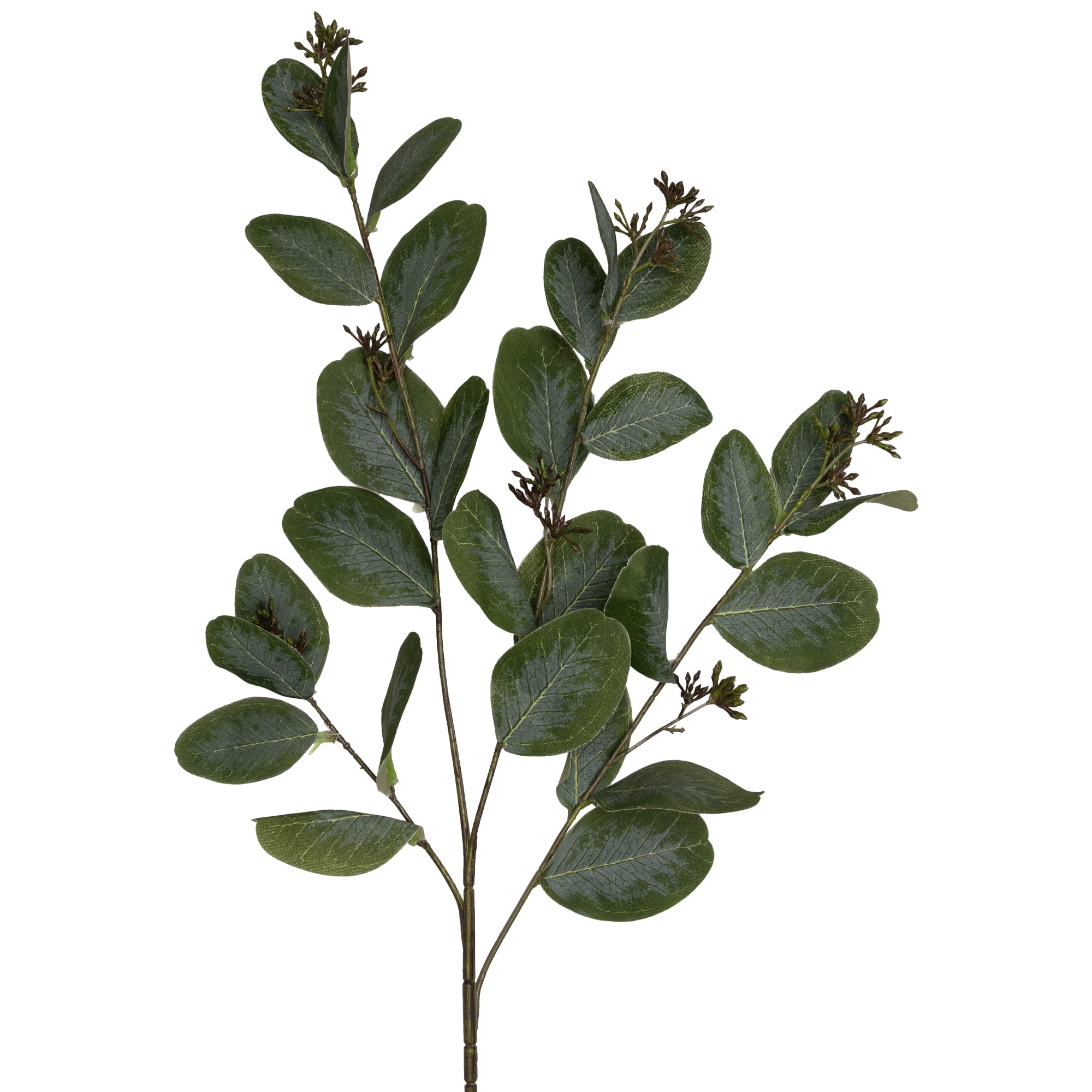 Northlight Seeded Eucalyptus Leaves Artificial Sprays - 33" - Green - Set of 6