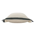 thumbnail image 4 of Ox Bay 20" x 20" Green / White Stripe Organic Cotton Contemporary Pillow Cover, 4 of 8