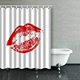 thumbnail image 1 of Cortina de Ducha ABPHQTO Beso de Pintalabios Rojo Sobre Fondo Blanco 150x180 cm, 1 of 1