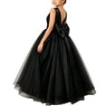 thumbnail image 4 of Girls Wedding Guest Formal Prom Party Evening Gowns Birthday Homecoming Dresses for Girls Faux Satin Floral Bow Tie Goddess Mesh, 4 of 7