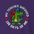 thumbnail image 3 of Wild Bobby My Teacher Survived 100 Days of Me Funny Dinosaur Cool Dino, 100 Days of School 2024 2025 Design for Kids Youth Boys Girls School Unisex Boys Girls Graphic Youth T-Shirt, 3 of 6