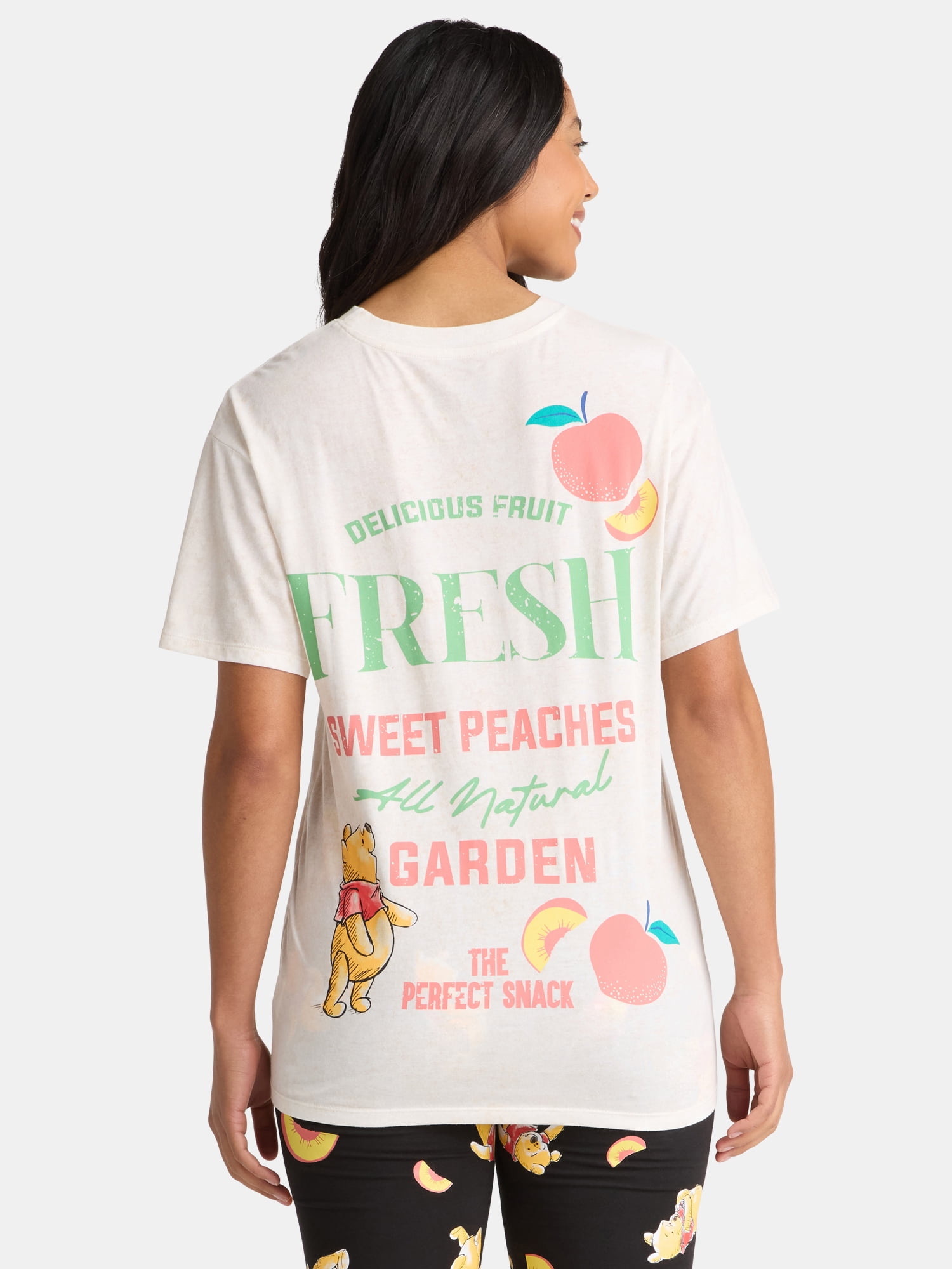Disney Winnie the Pooh Women’s Fresh Peaches Graphic Tee, Sizes XXS-XXL