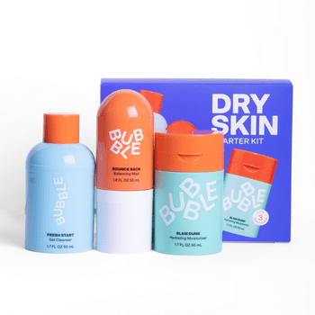 Bubble Skincare 3-Step Hydrating Routine Bundle, For Normal to Dry Skin, (Includes Fresh Start Gel  50ml, Bounce Back Toner 55ml, Slam Dunk Hydrating Moisturizer 50ml) Savings of over 30%