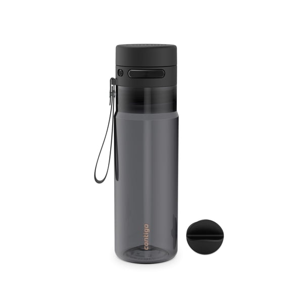 Contigo AutoPop Leakproof Water Bottle with Carry Strap and Agitator Ball, 24 oz (709 ml) – Leak-Proof, BPA-Free, Dishwasher Safe, Protein Shaker Mixer Bottle