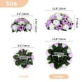 thumbnail image 5 of Artificial Wedding Flower Balls for Centerpieces 2Pcs 14.2" Large Lilac & White Roses Fake Floral Arrangment Centerpiece for Tables, 5 of 8