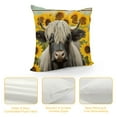 thumbnail image 4 of GOSMITH  Throw Pillow Covers Highland Cow with Sunflowers Cattle Design Square Pillowcase for Home Decor Sofa Car Bedroom Pillow case, 4 of 5