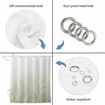 thumbnail image 5 of Sage Green Geometric Waterproof Fabric Shower Curtain,Modern White Stripe Distortion Art Waterproof Fabric Shower Curtain for Bathroom Curtains Bathtubs Shower Curtains with 12 Hooks Small 36x72in, 5 of 8