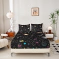 thumbnail image 3 of Erosebridal Sun and Moon Bed Sheets Set Psychedelic Galaxy Twin Size Sheet Sets, Constellations Astrology Sheets Mystic Stars Nebula Bed Set, Hippie Celestial Planets Flat Sheet, 3 of 6
