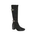 thumbnail image 1 of Womens Comfort Foam Extra Wide Calf Stacked Heel Knee High Boots, 1 of 5