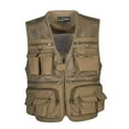thumbnail image 2 of koolsoo Men Fishing Vest Breathable Multi-Pocket Mesh Waistcoat Photo Travel Work Jacket 5XL, 2 of 8