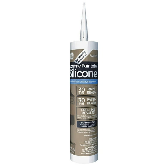 White Sealant, Silicone, 10.1 oz. Cartridge - 1 Each