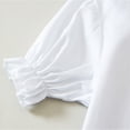 thumbnail image 4 of HAiming Girls Button down Shirts Short Sleeve Collared School Blouses Comfy Classic Uniforms Tee Summer Vacation Going out Kids Tops, 4 of 9