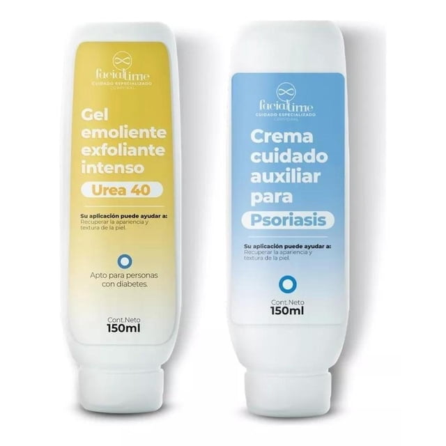 Kit Gel Urea 40 + Crema Aux Psoriasis Contra Irritación Facial Time Piel más suave