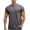 Dark Gray, variant on Cmfcve Round Neck T-shirts for Men Short Sleeve Breathable Sports T-shirt Stretch Fitness Blouses Shirts