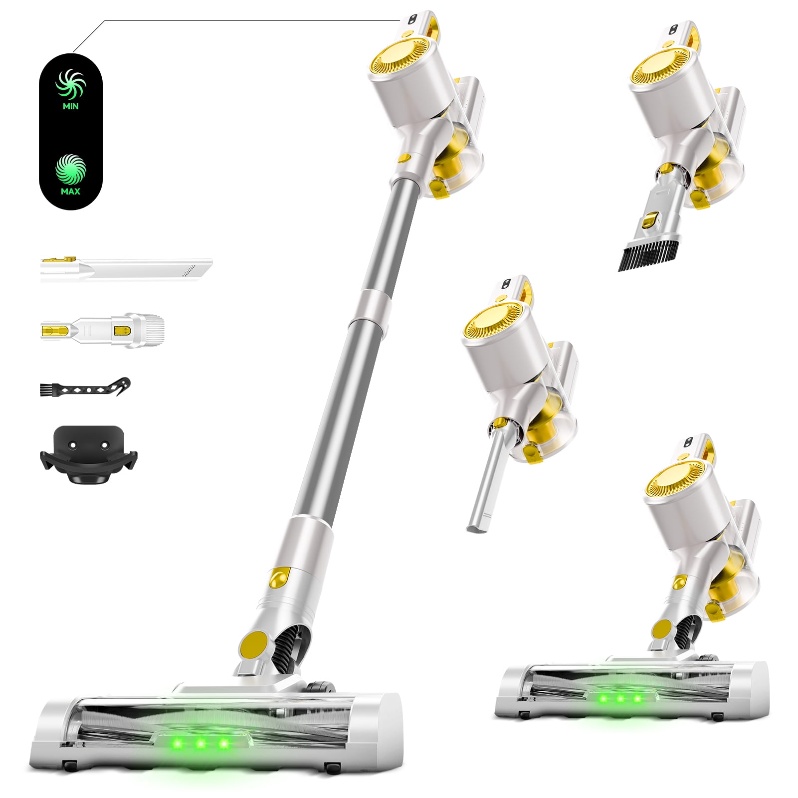 Yoomi Cordless Vacuum Cleaner, 8 in 1 Lightweight Handheld&Stick Vacuum for Home Hard Floor Carpet Pet Hair