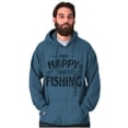 thumbnail image 3 of Fishing Funny Happy Angler Fishermens Hoodie Hooded Sweatshirt Men Brisco Brands S, 3 of 6