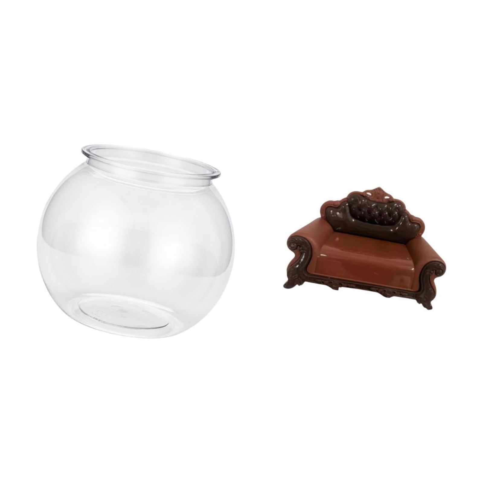 Desktop Aquarium Tank Transparent Small Fish Bowl Vase PP Material Ideal for Office Living Room Decor